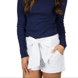 Seersucker Bow Shorts by Lauren James